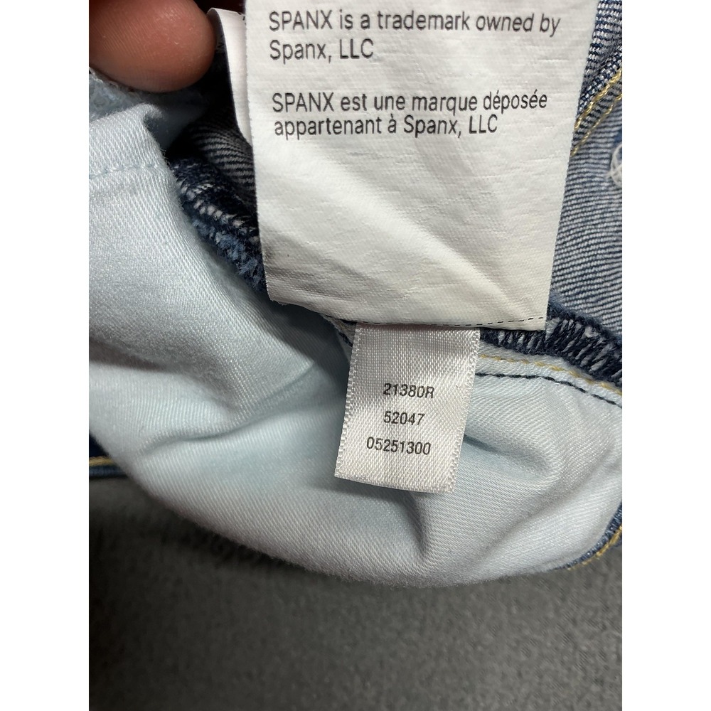 Spanx Jeans Womens 8 Blue Flared High Rise Stretch Medium Wash Denim Pants - Picture 9 of 11